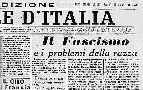 Giornale d'Italia 15-07-1938