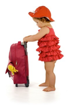 bambina valigia